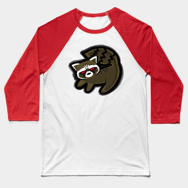 The Raccoon King Baseball T-Shirt by MarianoSan